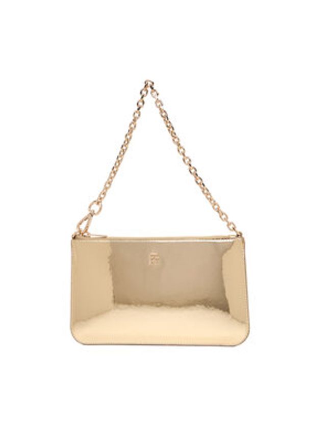 TOMMY HILFIGER - Tommy Hilfiger Torebka Th Icon Chain Shoulder Pouch Met AW0AW18219 Złoty. Kolor: złoty. Materiał: skórzane