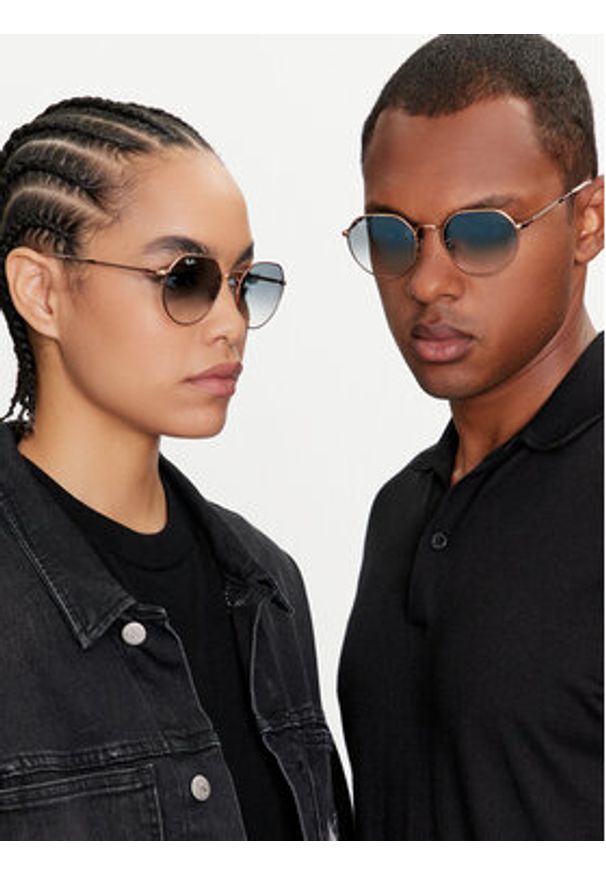 Ray-Ban Okulary przeciwsłoneczne Jack 0RB3565 92023F Złoty. Kolor: złoty