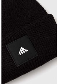 adidas Performance czapka kolor czarny z grubej dzianiny. Kolor: czarny. Materiał: dzianina #2