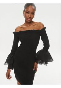 ROTATE Sukienka koktajlowa Chiffon 112112100 Czarny Regular Fit. Kolor: czarny. Materiał: syntetyk. Styl: wizytowy #5