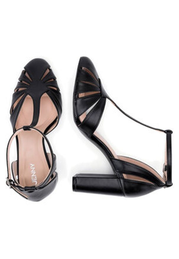 Jenny - JENNY Czółenka LH24012-4 Czarny. Kolor: czarny. Materiał: syntetyk, materiał