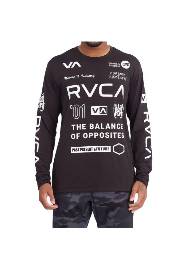 Koszulka sportowa męska RVCA All Brand. Kolor: czarny. Materiał: bawełna, poliester. Styl: sportowy