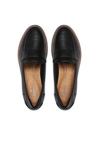 Clarks Lordsy Sharon Gracie 261568164 Czarny. Kolor: czarny. Materiał: skóra #4