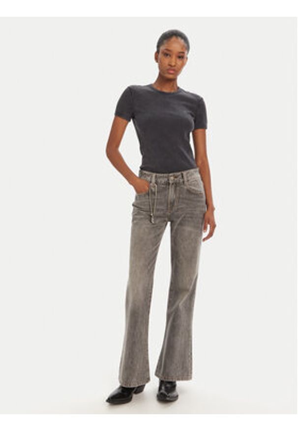 Miss Sixty T-Shirt 6S2SJ39400 Szary Slim Fit. Kolor: szary. Materiał: bawełna