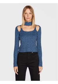Edited Sweter Xia EDT6056001000005 Niebieski Regular Fit. Kolor: niebieski. Materiał: wiskoza #1