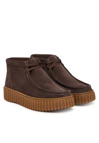 Clarks Trzewiki Torhill Moss 26185345 Brązowy ciemny. Kolor: brązowy. Materiał: skóra, zamsz #2