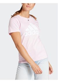 Adidas - adidas T-Shirt Essentials Logo GL0726 Różowy Regular Fit. Kolor: różowy. Materiał: bawełna #6