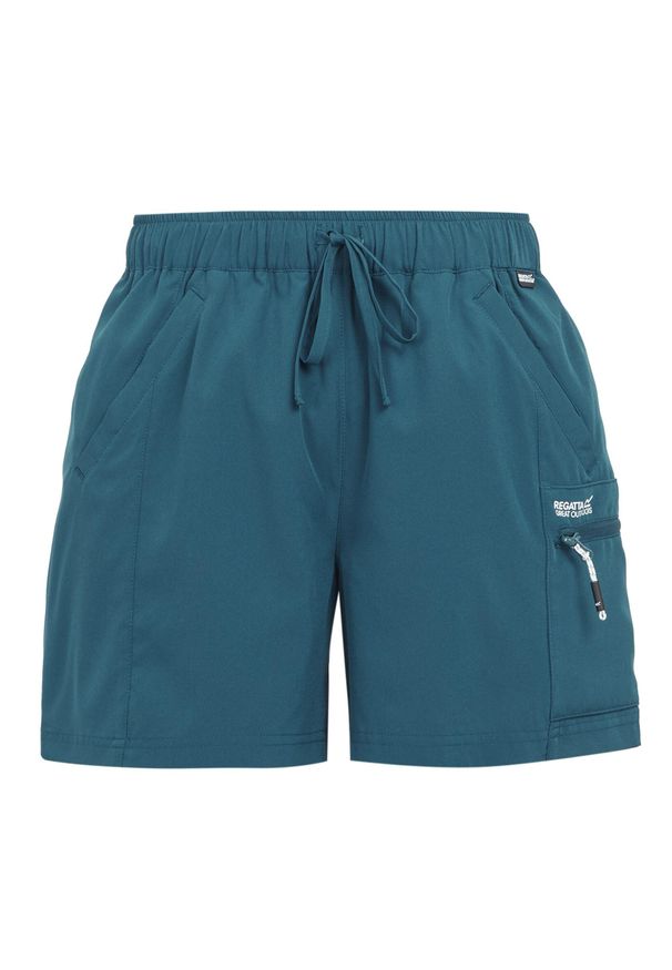 Regatta - Spodenki Damskie Travel Light Packaway Shorts. Kolor: zielony, niebieski, wielokolorowy