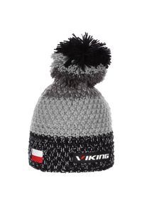 Czapka narciarska dla dorosłych Viking Cornet, z pomponem. Kolor: czarny, szary, wielokolorowy. Materiał: wełna. Styl: sportowy