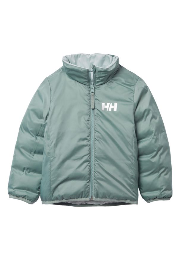 Dziecięca dwustronna kurtka puchowa Helly Hansen Dalen. Kolor: zielony. Materiał: puch
