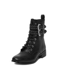 DeeZee Trzewiki 2900818-1-BLACK PU Czarny. Kolor: czarny. Materiał: materiał #4