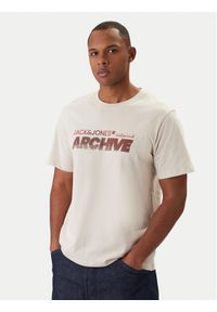 Jack & Jones T-Shirt Brat Tee 12288103 Beżowy Regular Fit. Kolor: beżowy. Materiał: bawełna #1
