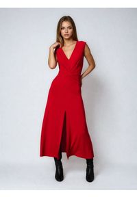 Sinsay - Sukienka maxi - czerwony. Kolor: czerwony. Długość: maxi