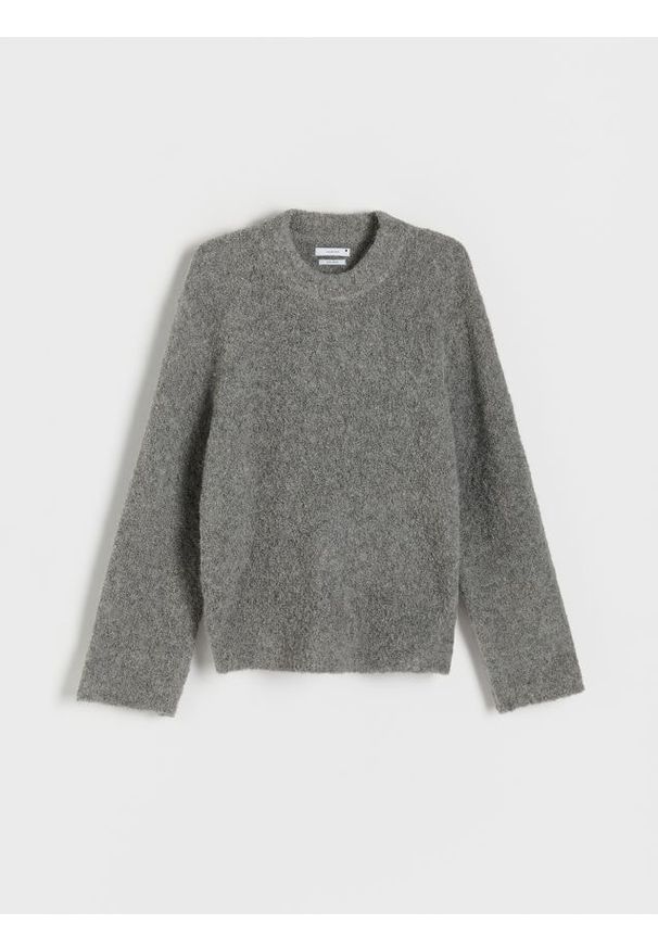 Reserved - Sweter z wełną - szary. Kolor: szary. Materiał: wełna