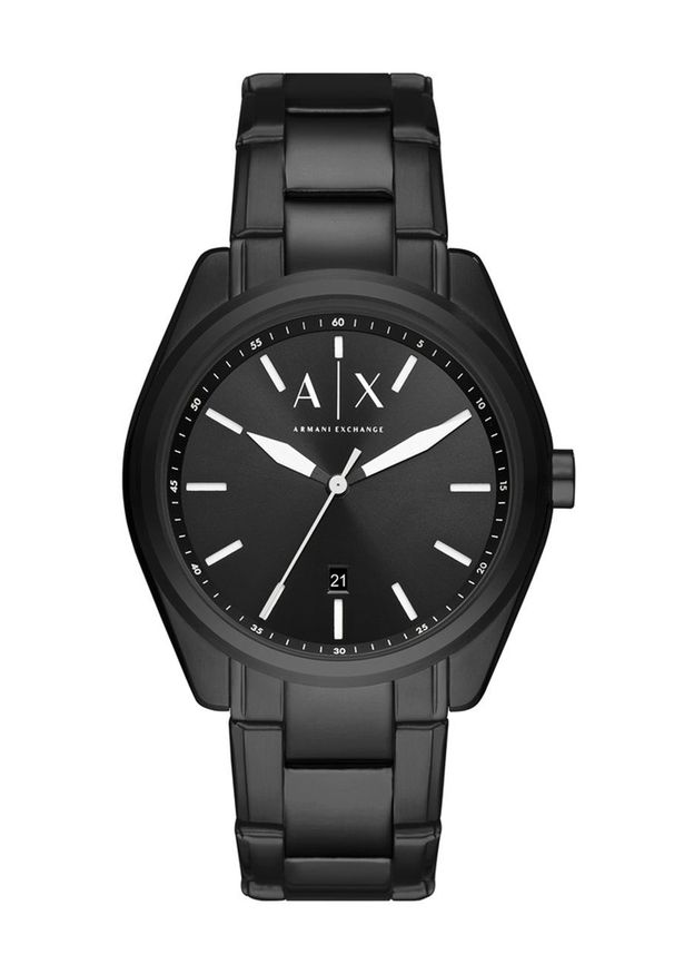 Armani Exchange Zegarek męski kolor czarny. Kolor: czarny. Materiał: materiał