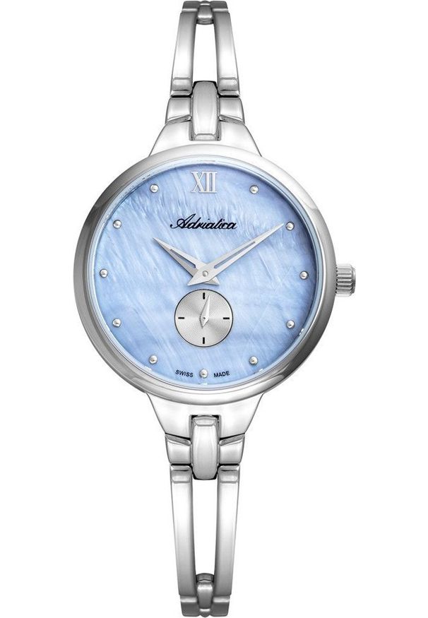 Zegarek Adriatica Zegarek damski Adriatica A3728.518ZQ srebrny. Kolor: srebrny