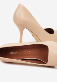 Renee - Beżowe Szpilki Vices z Wkładką ze Skóry Naturalnej Mivika. Okazja: na co dzień. Kolor: beżowy. Materiał: skóra. Obcas: na szpilce. Styl: casual #5
