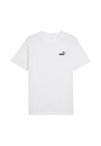 Koszulka Puma Ess Small No. 1 Logo Tee, Mężczyźni. Kolor: biały. Wzór: haft