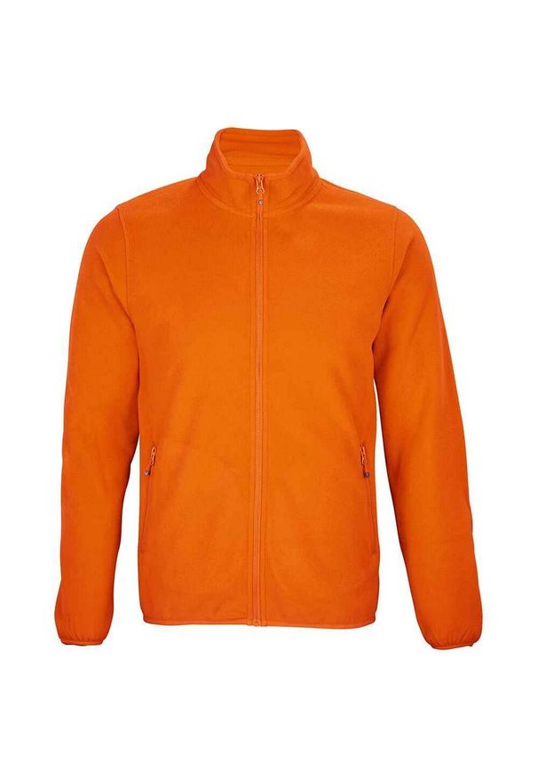 SOL'S - Męska Bluza Polarowa Factor Zapinana Na Zamek Błyskawiczny. Kolor: żółty, pomarańczowy, wielokolorowy. Materiał: polar. Sezon: zima