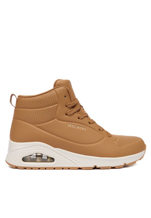 skechers - Skechers Sneakersy Uno 177097/CSNT Brązowy. Kolor: brązowy. Materiał: skóra