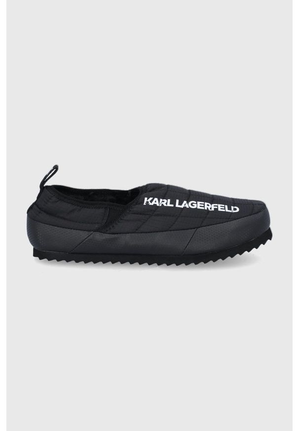 Karl Lagerfeld Kapcie KOOKOON kolor czarny. Kolor: czarny. Materiał: guma