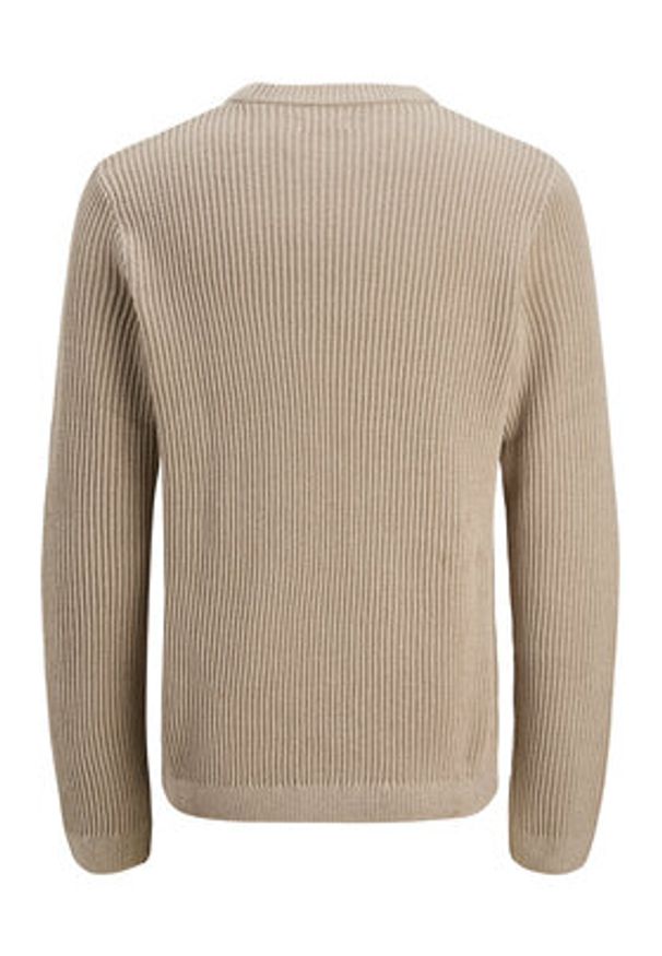Jack & Jones Sweter Dover 12278816 Beżowy Regular Fit. Kolor: beżowy. Materiał: syntetyk