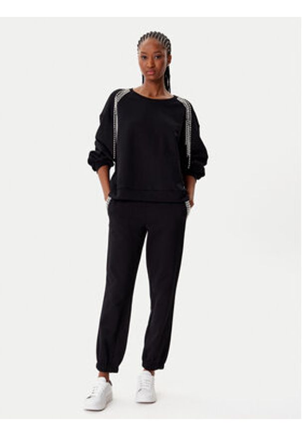 TwinSet - TWINSET Bluza 252LI2MCC Czarny Regular Fit. Kolor: czarny. Materiał: bawełna