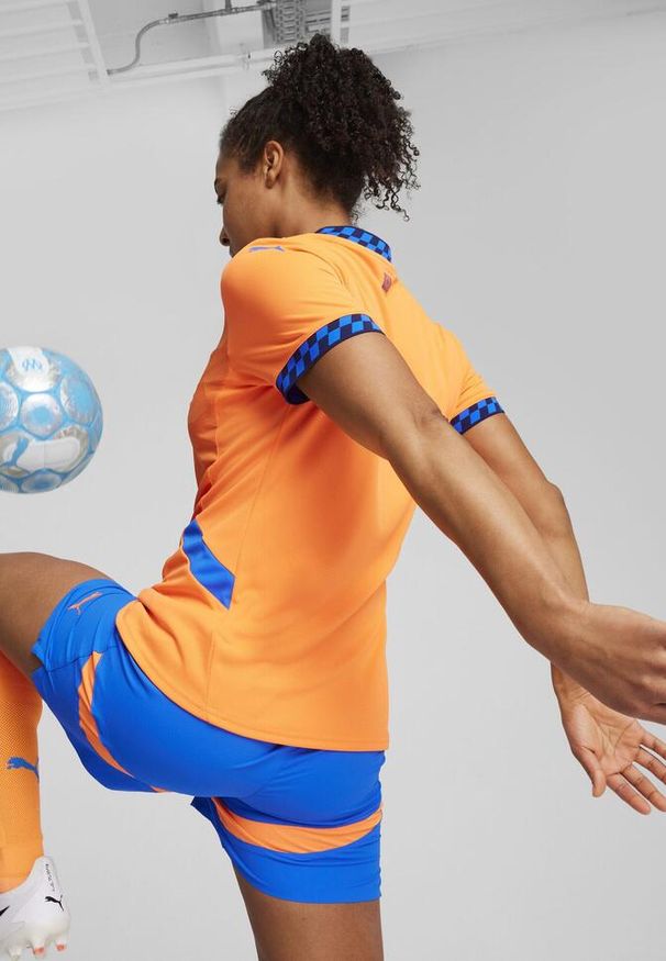 Puma - Damska koszulka Olympique Marsylia 24/25 PUMA. Kolor: pomarańczowy, niebieski, żółty, wielokolorowy