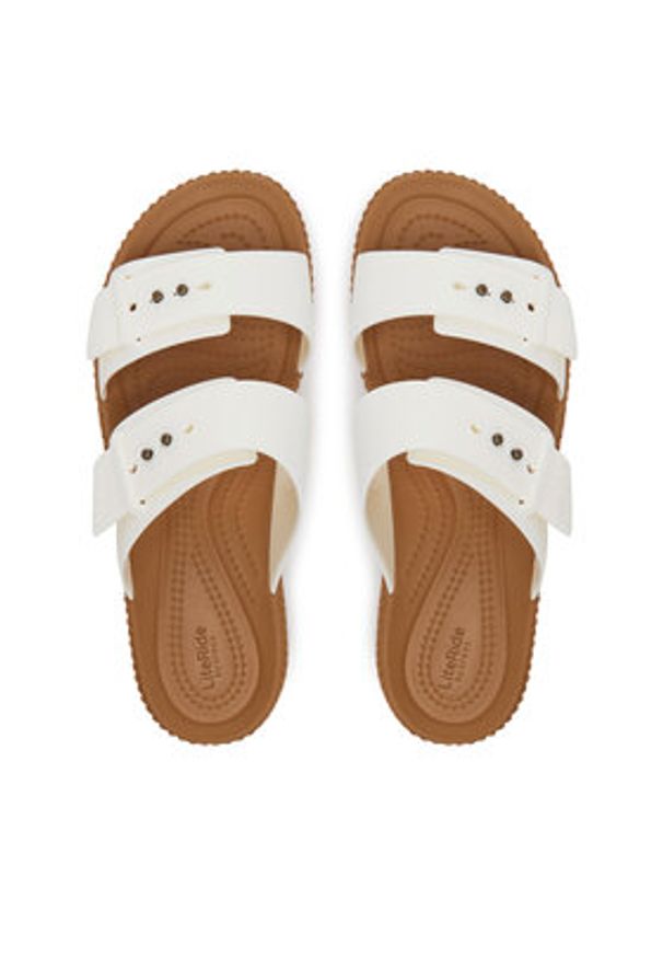 Crocs Klapki Brooklyn Woven Buckle 209978 Biały. Kolor: biały