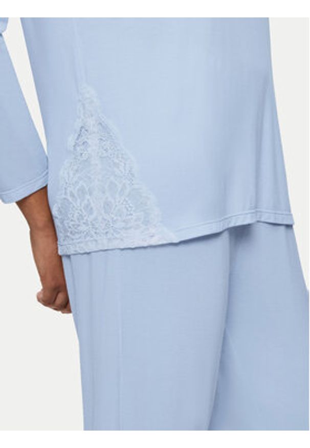 Triumph Piżama Timeless Sensuality 10221061 Błękitny Regular Fit. Kolor: niebieski