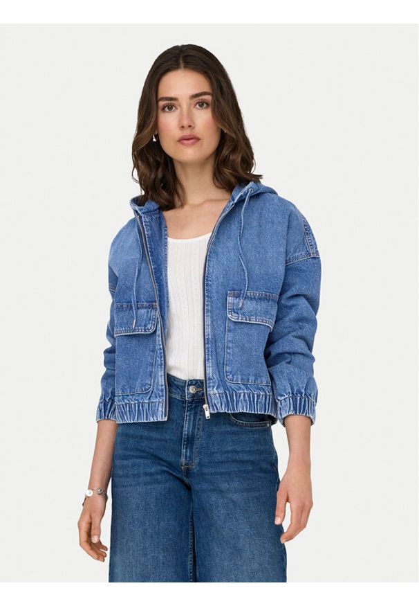 only - ONLY Kurtka jeansowa Kenzie 15356696 Niebieski Regular Fit. Kolor: niebieski. Materiał: bawełna