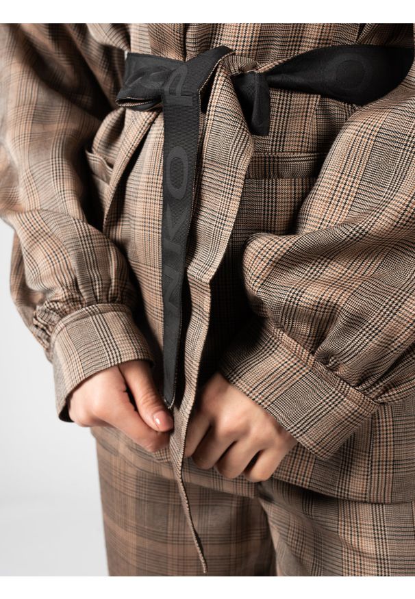 Pinko Marynarka "Giornale" | 101014 9277 | Kobieta | Brązowy. Okazja: na co dzień. Kolor: brązowy. Materiał: wiskoza. Styl: elegancki, casual