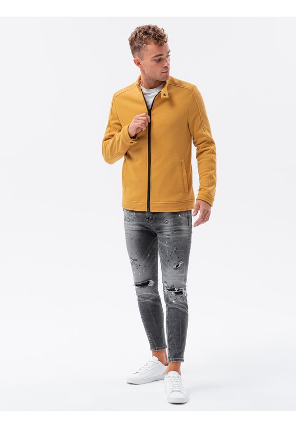 Żółta bluza Ombre Clothing bez kaptura
