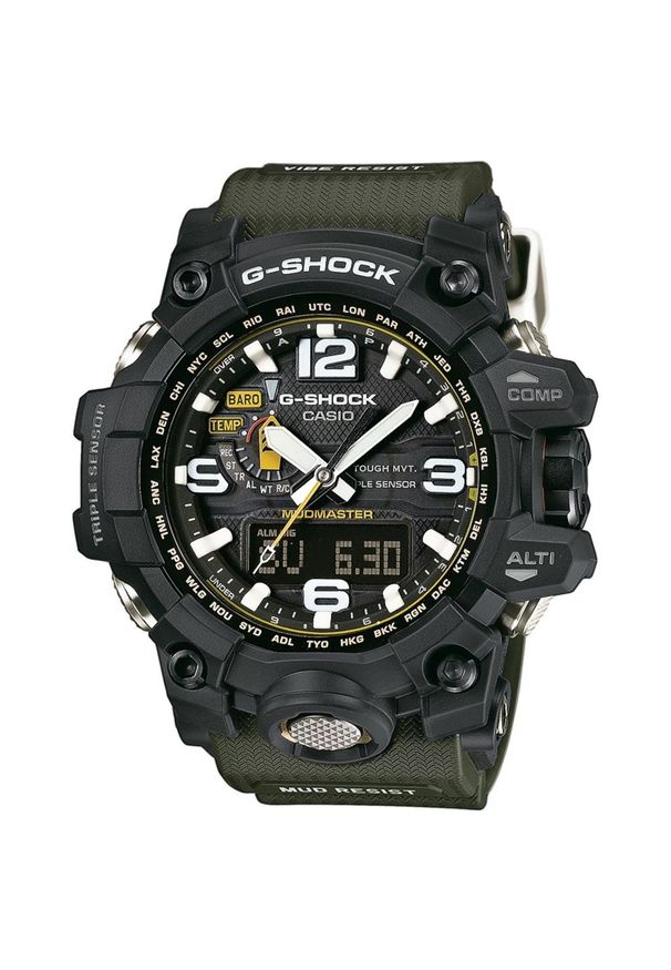 Casio - CASIO ZEGAREK G-SHOCK Mudmaster GWG-1000-1A3ER. Rodzaj zegarka: cyfrowe. Materiał: tworzywo sztuczne. Styl: sportowy