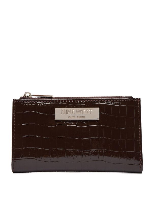 Nine West Portfel CEO-NW-W1-004-AW26 Brązowy ciemny. Kolor: brązowy. Materiał: skóra