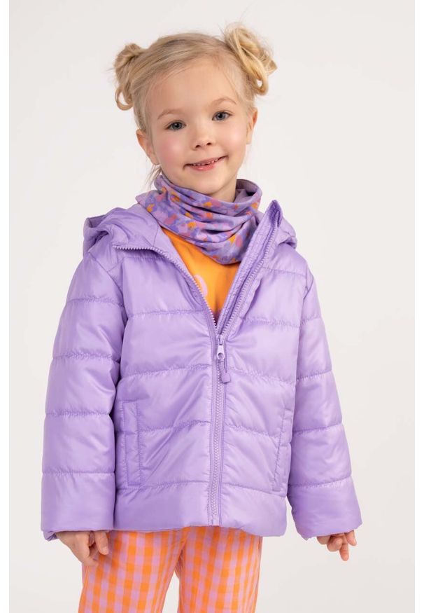 COCCODRILLO - Coccodrillo kurtka dziecięca kolor fioletowy. Okazja: na co dzień. Typ kołnierza: kaptur. Kolor: fioletowy. Styl: casual
