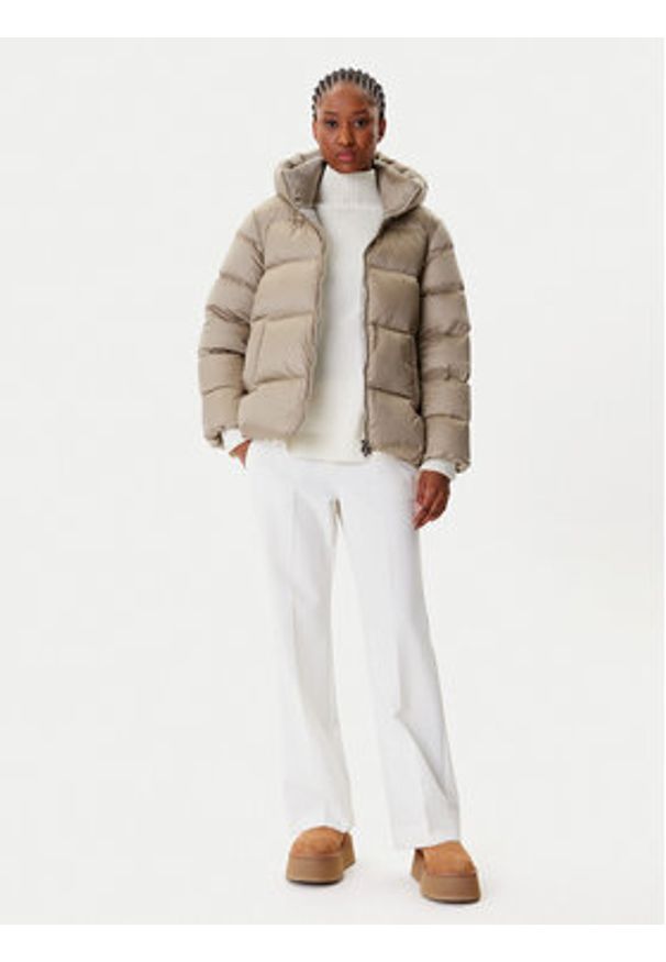 Hetrego - Hetregó Kurtka puchowa Arina 8P600 25WD02 Beżowy Regular Fit. Kolor: beżowy. Materiał: syntetyk