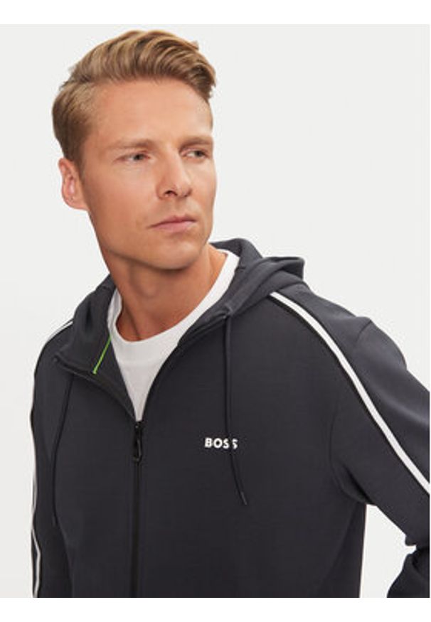 BOSS - Boss Bluza 50523912 Granatowy Regular Fit. Kolor: niebieski. Materiał: syntetyk, bawełna