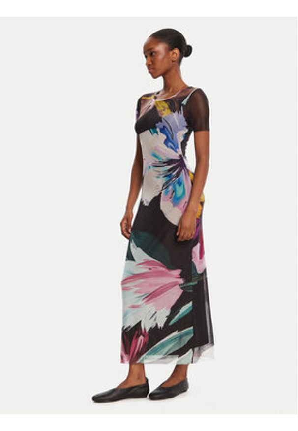 Desigual Sukienka codzienna Bernadette 25WWVK19 Kolorowy Slim Fit. Okazja: na co dzień. Materiał: syntetyk. Wzór: kolorowy. Typ sukienki: proste. Styl: casual