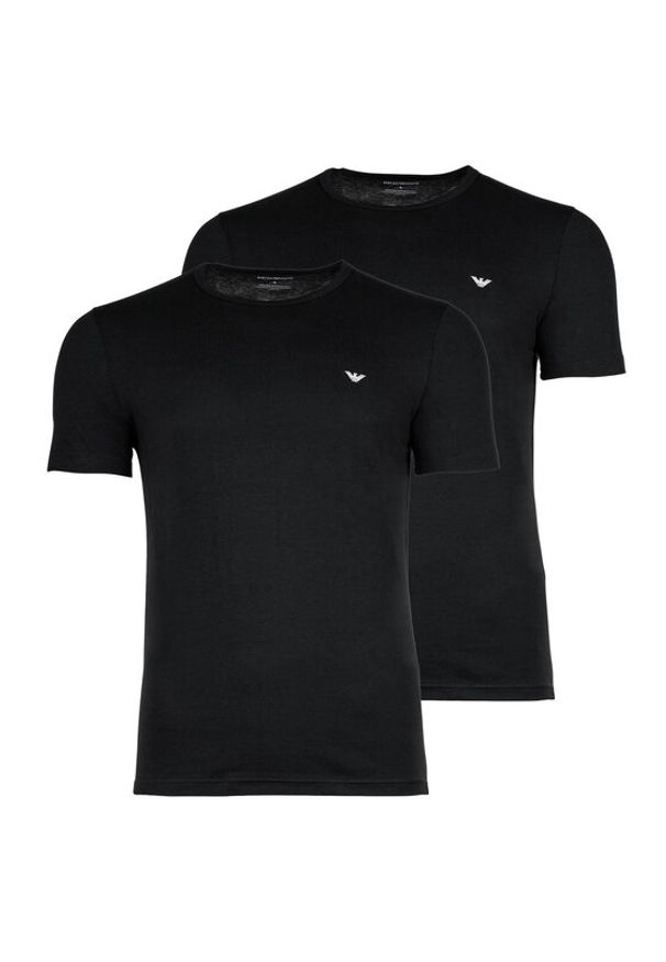 Emporio Armani Underwear Komplet 2 t-shirtów EM000391 AF14132 MC005 Czarny Regular Fit. Kolor: czarny. Materiał: bawełna