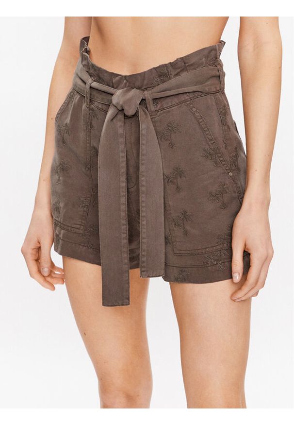Guess Szorty materiałowe Janna W3GD0L WDP87 Brązowy Loose Fit. Kolor: brązowy. Materiał: lyocell