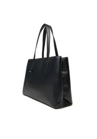 Calvin Klein Torebka Ck Plaque Medium Shopper K60K612782 Czarny. Kolor: czarny. Materiał: skórzane #4