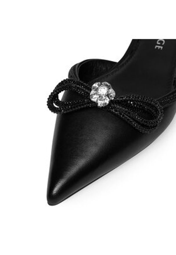 Eva Minge Baleriny COMO-V1381-813-1 Czarny. Kolor: czarny. Materiał: skóra