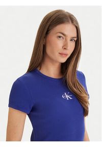 Calvin Klein Jeans Sukienka codzienna Monologo Baby LV047F241G Fioletowy Slim Fit. Okazja: na co dzień. Kolor: fioletowy. Materiał: bawełna. Typ sukienki: proste. Styl: casual #5