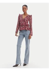 Morgan Bluzka 261-TIBLOO Różowy Slim Fit. Kolor: różowy. Materiał: syntetyk #4