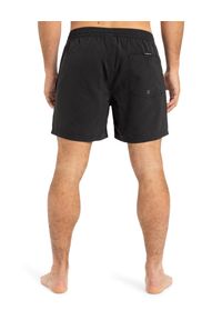Quiksilver - Szorty kąpielowe dla Mężczyzn EVERYDAY SOLID VOLLEY 15" Czarny. Kolor: brązowy, zielony, wielokolorowy. Materiał: poliester, materiał. Styl: sportowy