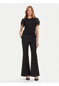 Fracomina T-Shirt FR25WT3059J401G1 Czarny Regular Fit. Kolor: czarny. Materiał: bawełna #3