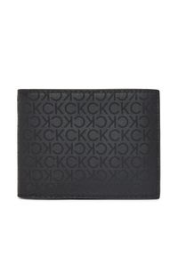 Calvin Klein Portfel męski Ck Sleek Trifold 10Cc W/Coin K50K512865 Czarny. Kolor: czarny. Materiał: materiał