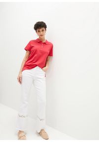 bonprix - Shirt polo. Typ kołnierza: polo. Kolor: czerwony. Wzór: aplikacja. Styl: klasyczny #2