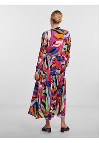 YAS Sukienka koszulowa 26027838 Kolorowy Regular Fit. Materiał: wiskoza. Wzór: kolorowy. Typ sukienki: koszulowe